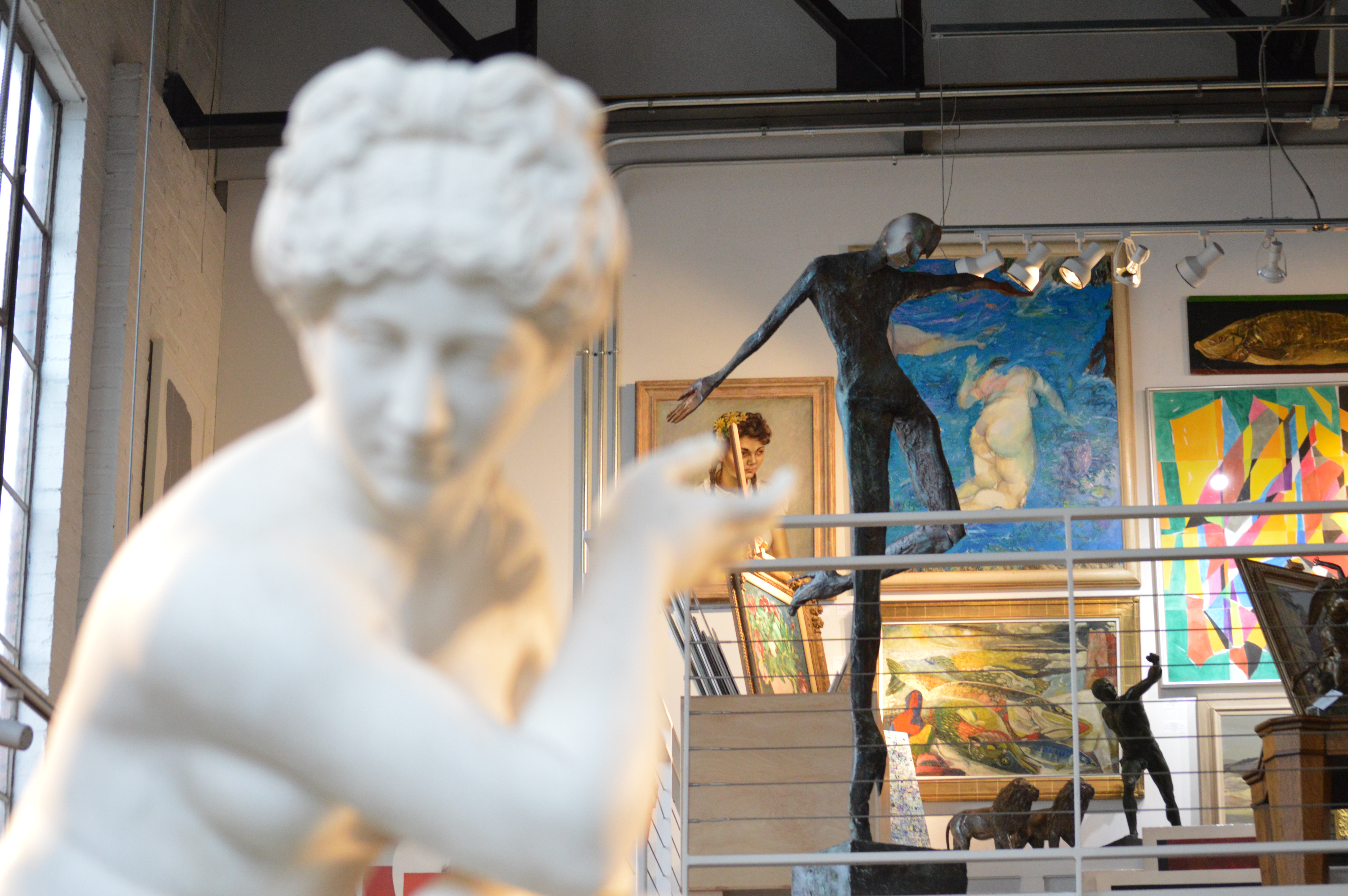 A look at some of the artwork inside WOLFS Gallery. Photo by Jonah L. Rosenblum.