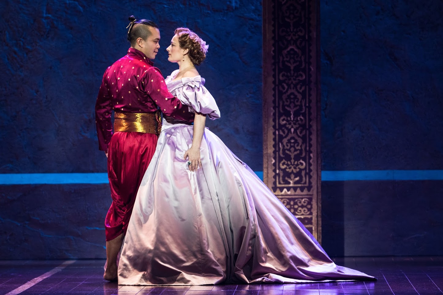 Jose Llana as the King of Siam and Laura Michelle Kelly as Anna. Photo | Matthew Murphy